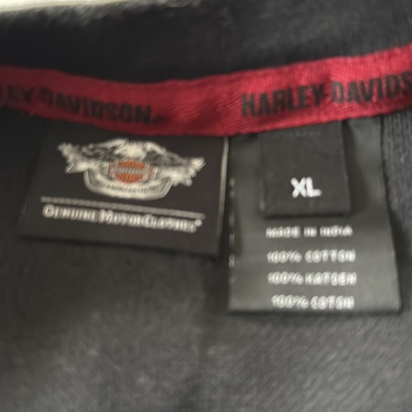 Black long sleeve thermal Harley Davidson shirt - Picture 7 of 9